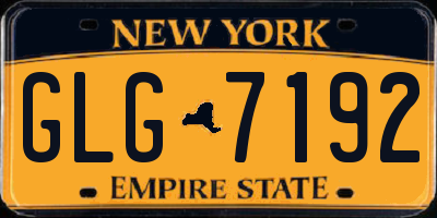 NY license plate GLG7192