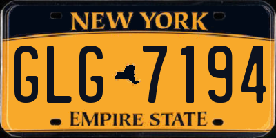 NY license plate GLG7194
