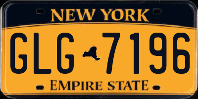 NY license plate GLG7196