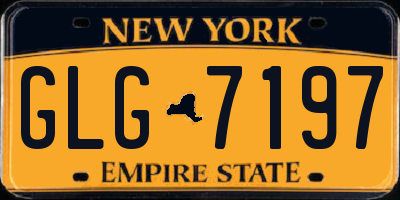 NY license plate GLG7197