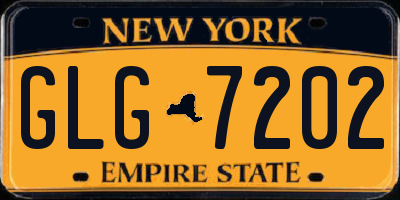 NY license plate GLG7202