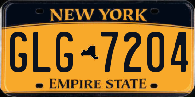 NY license plate GLG7204
