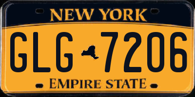 NY license plate GLG7206