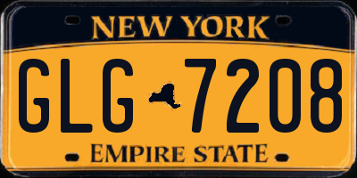 NY license plate GLG7208