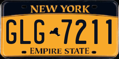 NY license plate GLG7211