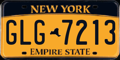 NY license plate GLG7213