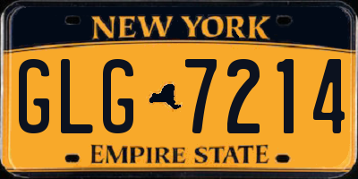 NY license plate GLG7214