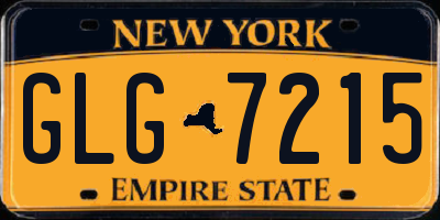 NY license plate GLG7215