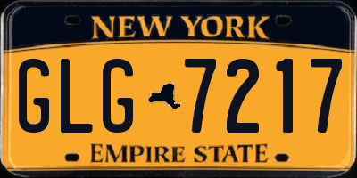 NY license plate GLG7217