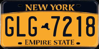 NY license plate GLG7218