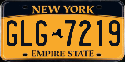 NY license plate GLG7219