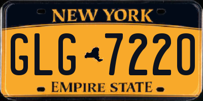 NY license plate GLG7220