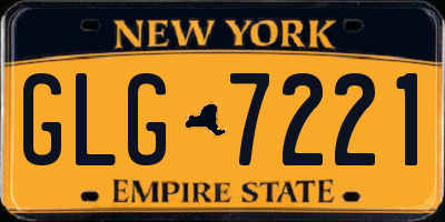 NY license plate GLG7221