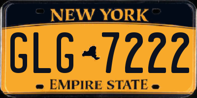 NY license plate GLG7222