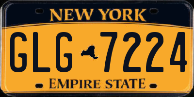 NY license plate GLG7224