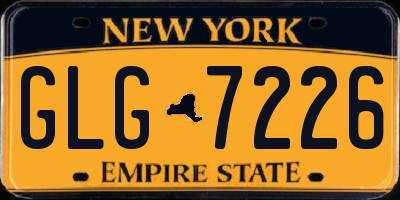 NY license plate GLG7226