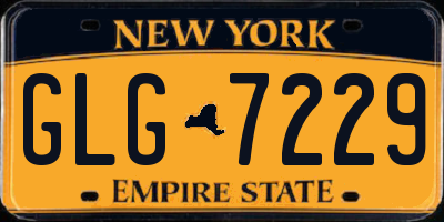 NY license plate GLG7229