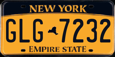 NY license plate GLG7232