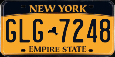 NY license plate GLG7248