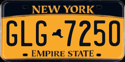 NY license plate GLG7250