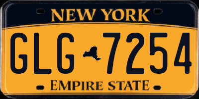 NY license plate GLG7254