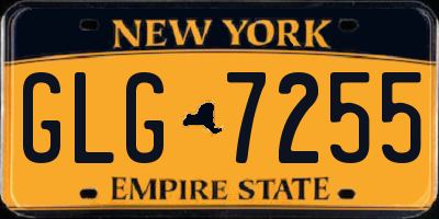 NY license plate GLG7255