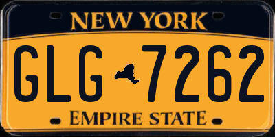 NY license plate GLG7262