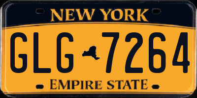 NY license plate GLG7264