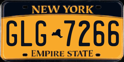 NY license plate GLG7266
