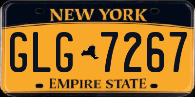 NY license plate GLG7267