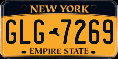 NY license plate GLG7269