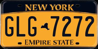 NY license plate GLG7272