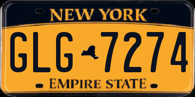 NY license plate GLG7274
