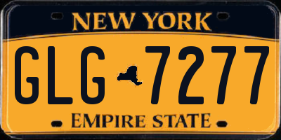 NY license plate GLG7277