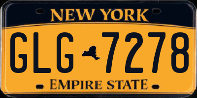 NY license plate GLG7278