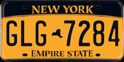 NY license plate GLG7284