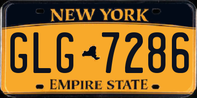 NY license plate GLG7286