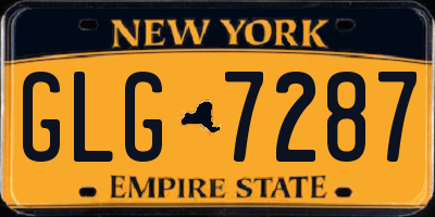 NY license plate GLG7287