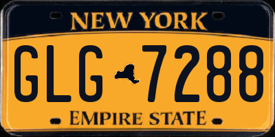 NY license plate GLG7288