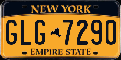 NY license plate GLG7290