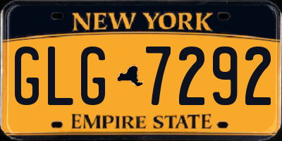 NY license plate GLG7292