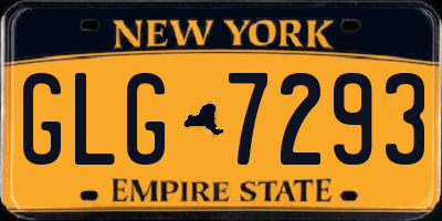 NY license plate GLG7293