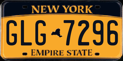 NY license plate GLG7296
