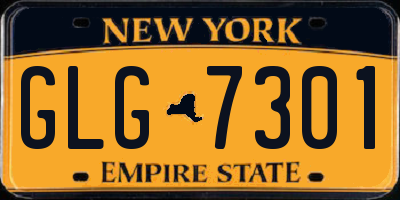 NY license plate GLG7301
