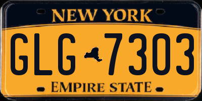 NY license plate GLG7303