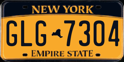 NY license plate GLG7304