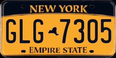 NY license plate GLG7305