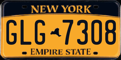 NY license plate GLG7308