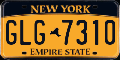 NY license plate GLG7310