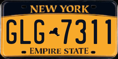 NY license plate GLG7311